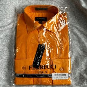 New Ferrecci Italy Mustard Yellow Men’s Shirt 14-14 1/2 32/33